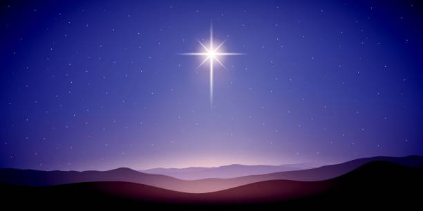 Star over Bethlehem, christmas night, Jesus birth